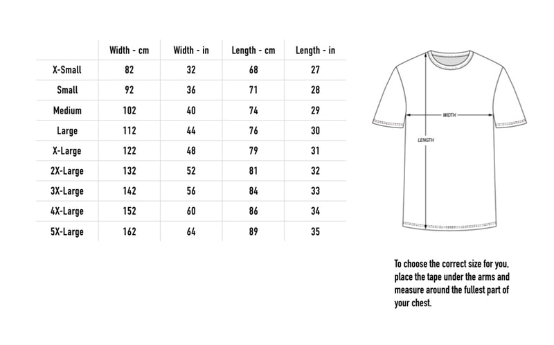 Size chart for Killing Time T-Shirt - White
